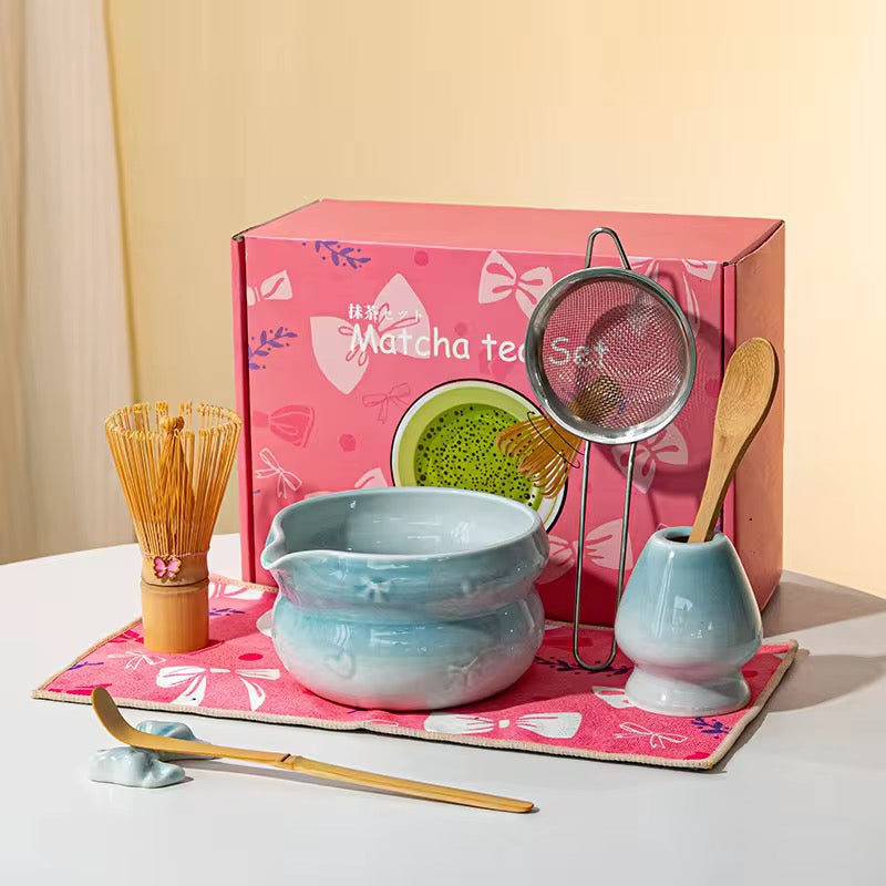 Ceramic Sakura Matcha Tea Set | Pre Order