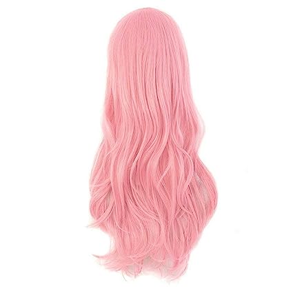 70cm Long Curly Hair Ends Costume Cosplay Wig (Pink)