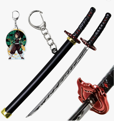 Tanjiro 6 inches Anime Katana Sword Keychain