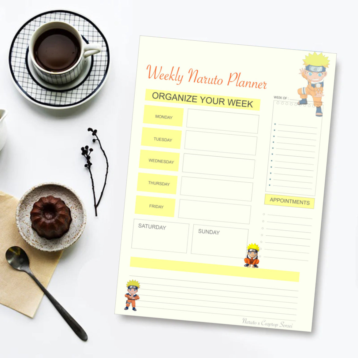 Weekly Naruto Planner
