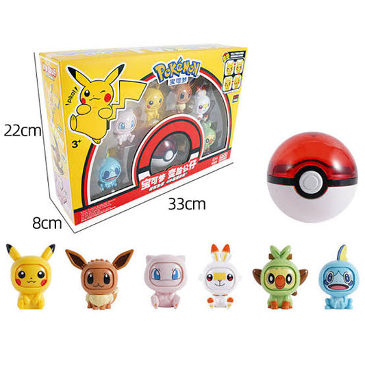 Face-changing Pokémon Figure Toy - Set of 6