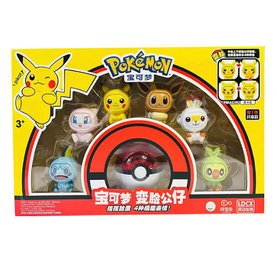 Face-changing Pokémon Figure Toy - Set of 6