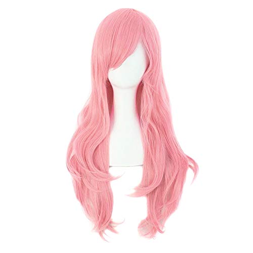 70cm Long Curly Hair Ends Costume Cosplay Wig (Pink)