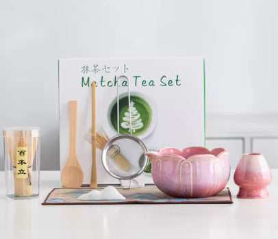 Ceramic Floral Matcha Tea Set | Pre Order