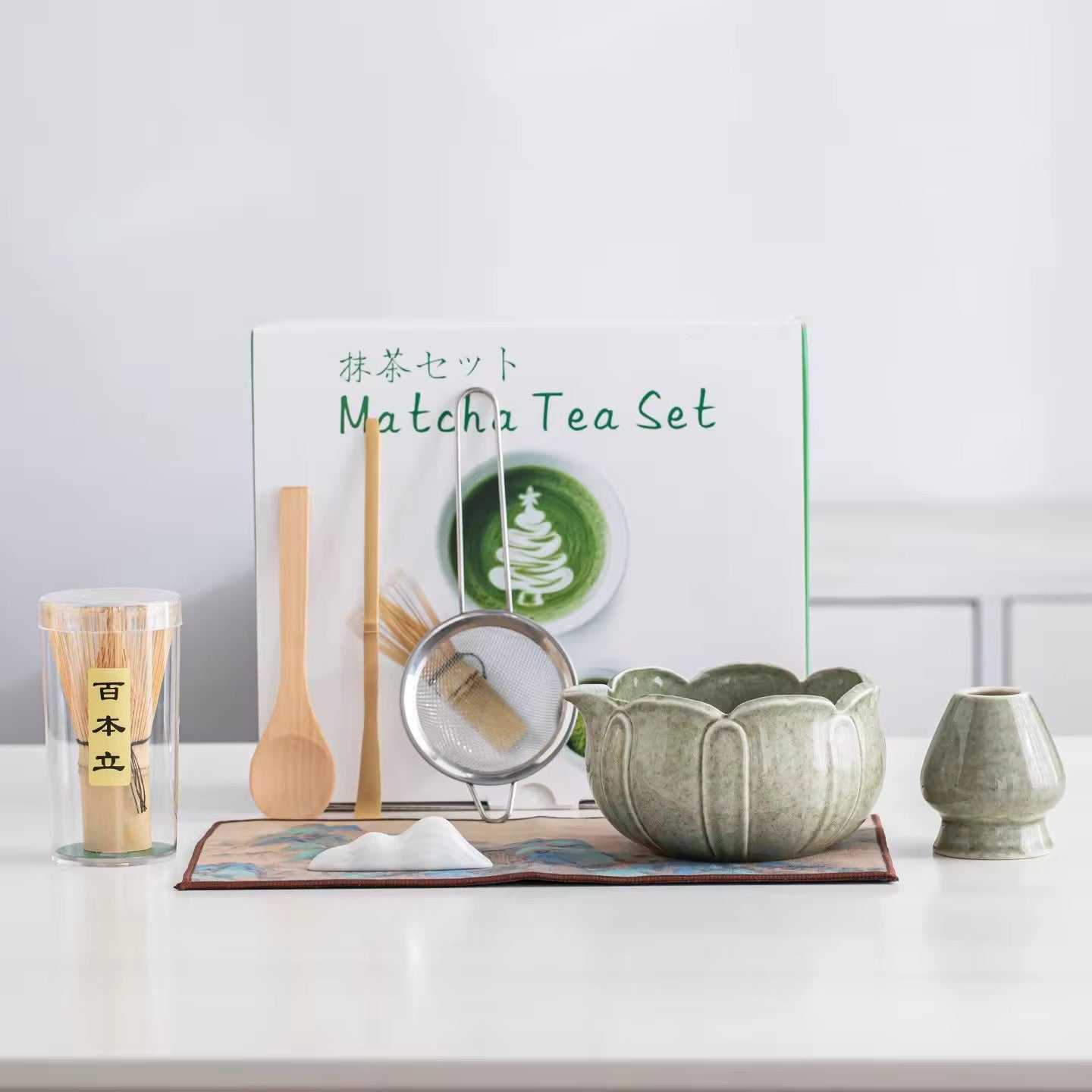 Ceramic Floral Matcha Tea Set | Pre Order