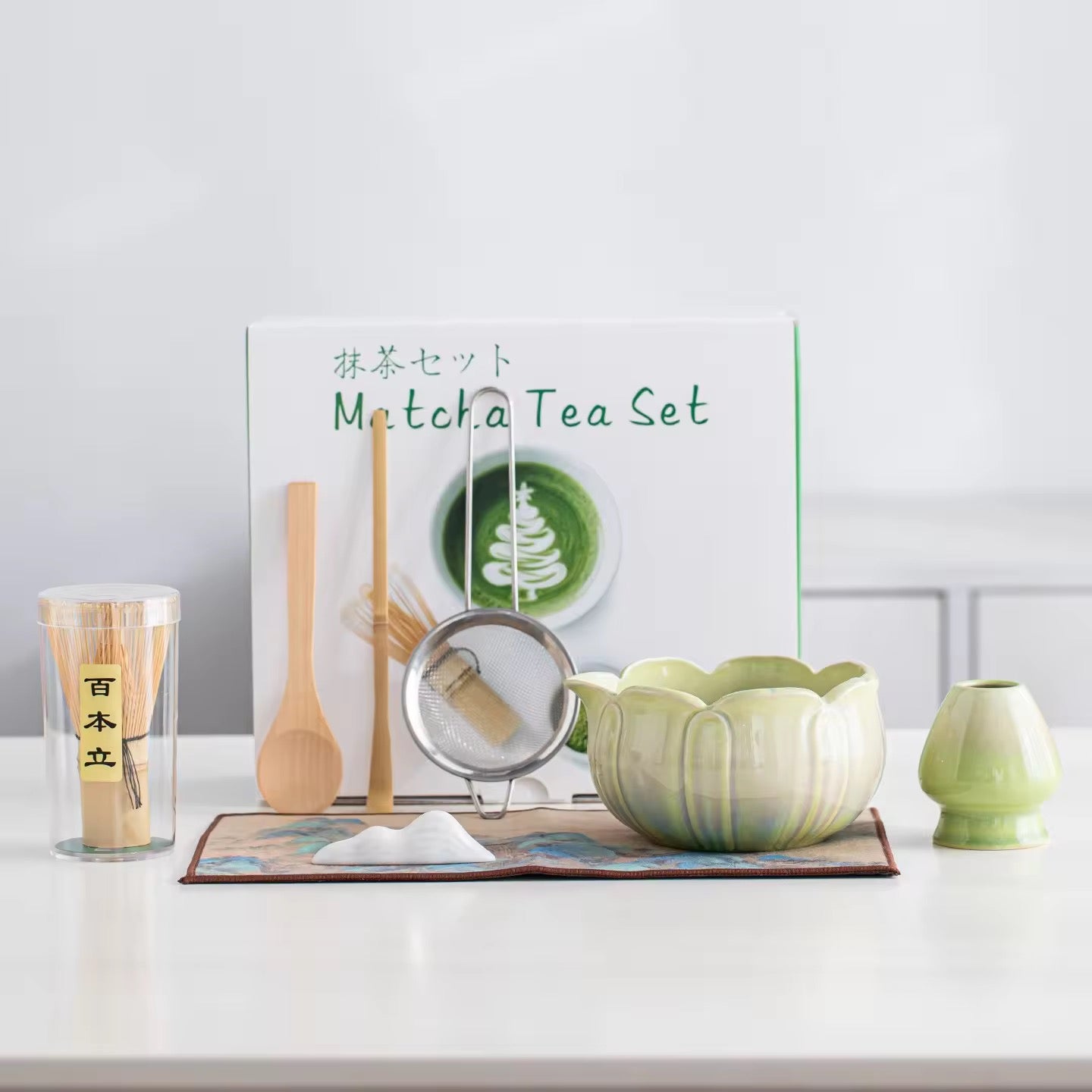 Ceramic Floral Matcha Tea Set | Pre Order