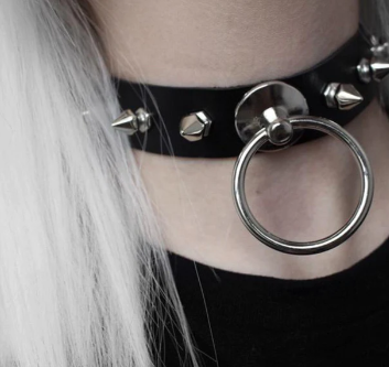 Punk Choker O-rings with Spikes