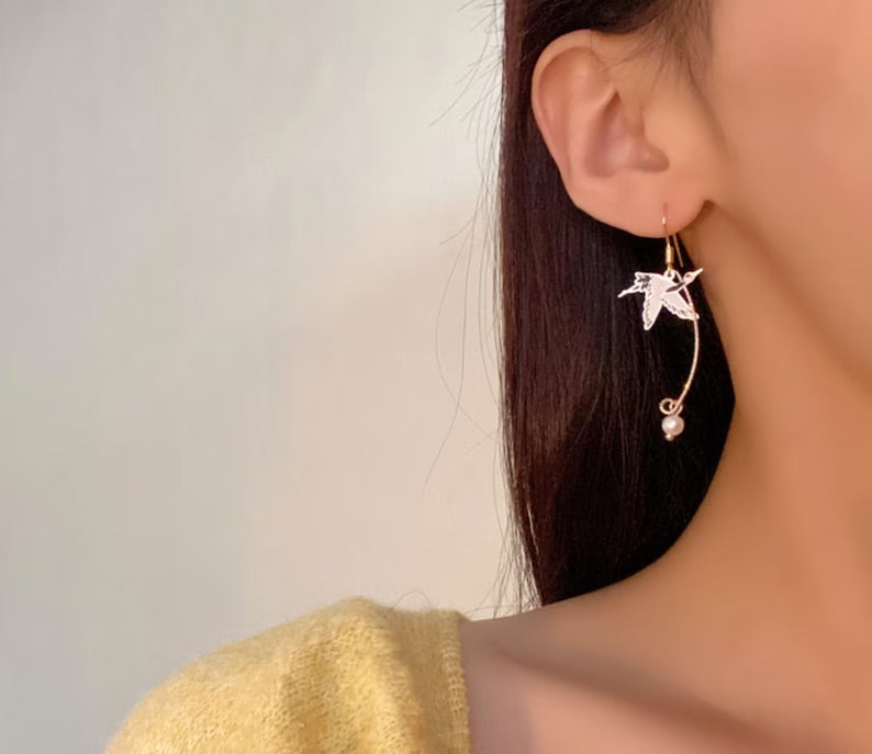 Flamingo Fan Earrings | Pre Order
