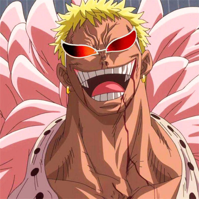 One Piece Cosplay Donquixote Doflamingo Sunglasses Fashion 