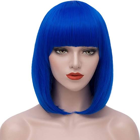 Blue Short Wig