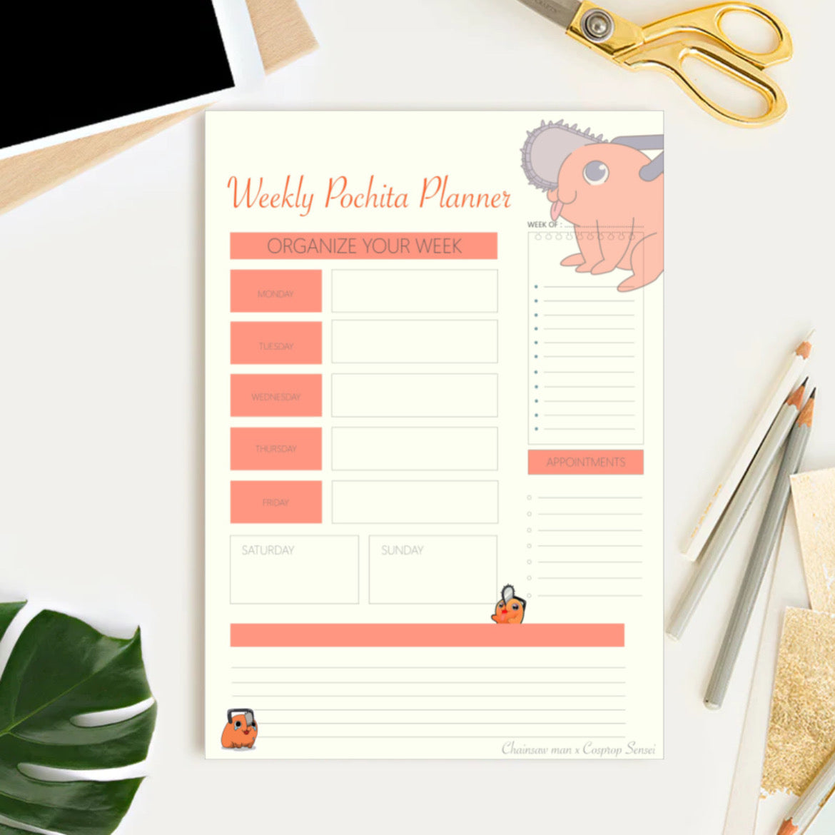 Weekly Pochita Planner