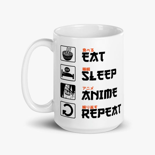Eat Sleep Anime Repeat - Mug
