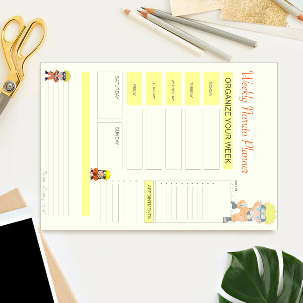 Weekly Naruto Planner